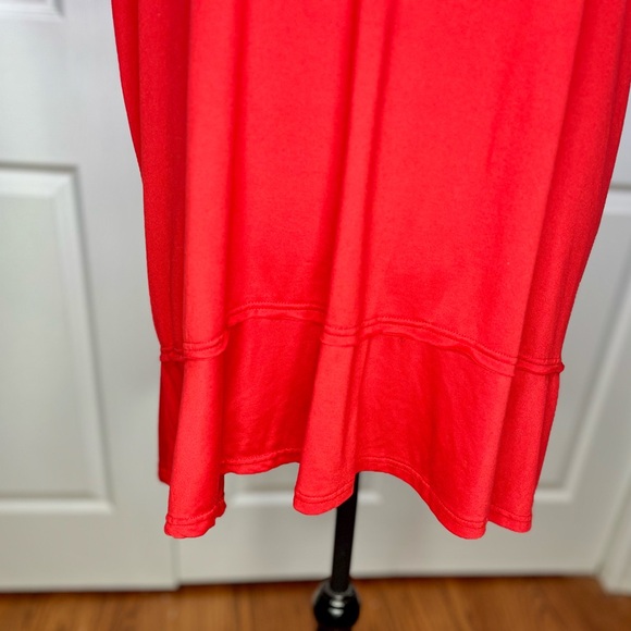 Doublju Bright Red V-Neck Short Sleeve Top - Picture 5 of 13